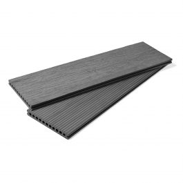 Vintage Double Sided Smoked Grey Composite Decking Board main image